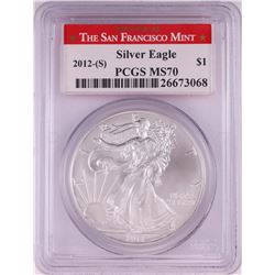 2012-(S) $1 American Silver Eagle Coin PCGS MS70 San Francisco