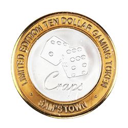 .999 Silver Sam's Town Las Vegas $10 Casino Limited Edition Gaming Token