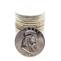 Roll of (20) Brilliant Uncirculated 1959 Franklin Half Dollar Coins
