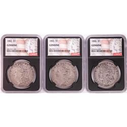 Lot of 1882-1884 $1 Morgan Silver Dollar Coins NGC Genuine