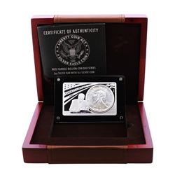 1986 Reagan Liberty Coin Act Silver Eagle Coin and 2oz Silver Bar Set