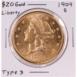 1904-S $20 Liberty Head Double Eagle Gold Coin