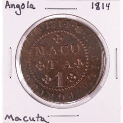 1814 Angola Macuta Copper Coin