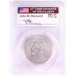 2014 $100 Platinum American Eagle Coin PCGS MS70 FS John Mercanti Signed