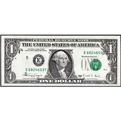 1988A $1 Federal Reserve Printing Shift ERROR Note