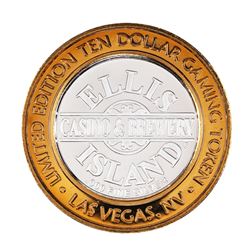 .999 Fine Silver Ellis Island Casino Las Vegas, NV $10 Limited Edition Gaming Token