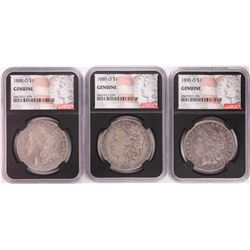 Lot of 1888-O to 1890-O $1 Morgan Silver Dollar Coins NGC Genuine