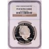 Image 1 : 1990-P $1 Proof Eisenhower Commemorative Silver Dollar Coin NGC PF69 Ultra Cameo