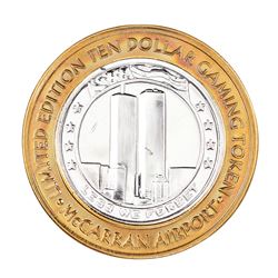 .999 Silver McCarran International Airport $10 Casino Limited Edition Gaming Token