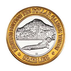 .999 Silver Stateline Wendover, Nevada $10 Limited Edition Casino Gaming Token