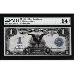 Low Serial # 1899 $1 Black Eagle Silver Certificate Note PMG Choice Uncirculated 64EPQ