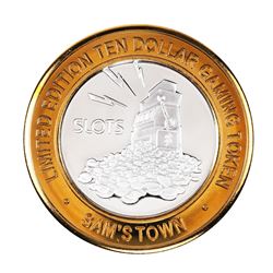 .999 Silver Sam's Town Las Vegas $10 Casino Limited Edition Gaming Token