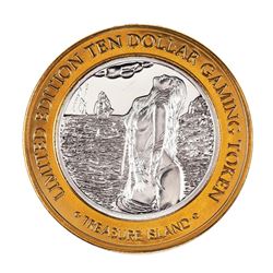.999 Silver Treasure Island Las Vegas $10 Casino Gaming Token Limited Edition