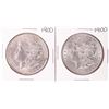 Image 1 : Lot of (2) 1900 $1 Morgan Silver Dollar Coins