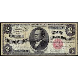 1891 $2 Windom Silver Certificate Note