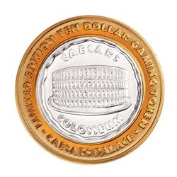 .999 Silver Caesars Palace Las Vegas, Nevada $10 Casino Limited Edition Gaming Token