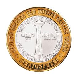 .999 Silver Stratosphere Las Vegas, NV $10 Casino Limited Edition Gaming Token