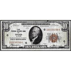 1929 $10 Federal Reserve Bank Note Chicago