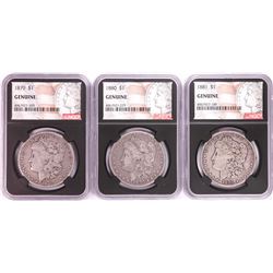 Lot of 1879-1881 $1 Morgan Silver Dollar Coins NGC Genuine