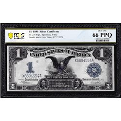 1899 $1 Black Eagle Silver Certificate Note Fr.236 PCGS Gem Uncirculated 66PPQ