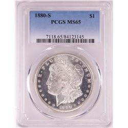 1880-S $1 Morgan Silver Dollar Coin PCGS MS65