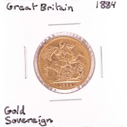 1884 Great Britain Sovereign Gold Coin