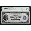 Image 1 : 1918 $1 Federal Reserve Bank Note New York Fr.712 PMG Choice Uncirculated 64EPQ