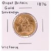 Image 1 : 1876 Great Britain Sovereign Gold Coin