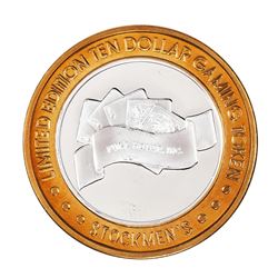 .999 Silver Stockmen's Elko, Nevada $10 Limited Edition Casino Gaming Token