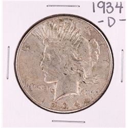 1934-D $1 Peace Dollar Silver Coin