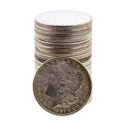 Roll of (20) Brilliant Uncirculated 1887 $1 Morgan Silver Dollar Coins