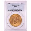 Image 1 : 1915 Cuba Republic 20 Pesos Gold Coin PCGS MS63