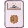 Image 1 : 1893 $10 Liberty Head Eagle Coin NGC MS61