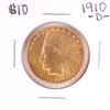 Image 1 : 1910-D $10 Indian Head Eagle Gold Coin