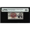 Image 1 : 1863 50 Cent Fourth Issue Lincoln Fractional Currency Note PMG About Uncirculated 55