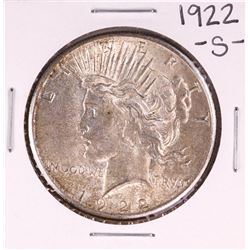 1922-S $1 Peace Silver Dollar Coin