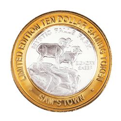 .999 Silver Sam's Town Las Vegas $10 Casino Limited Edition Gaming Token