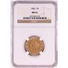 Image 1 : 1882 $5 Liberty Head Half Eagle Coin NGC MS61