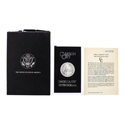 1883-CC $1 Morgan Silver Dollar Coin GSA Hoard Uncirculated with Box & COA