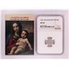 Image 1 : 1551 KB Hungary Denar 'Madonna and Child' Coin NGC AU50 w/ Story Box