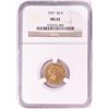 Image 1 : 1927 $2 1/2 Indian Head Quarter Eagle Gold Coin NGC MS63