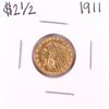 Image 1 : 1911 $2 1/2 Indian Head Quarter Eagle Gold Coin