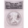 Image 1 : 2014-(S) $1 American Silver Eagle Coin ANACS MS70 First Release