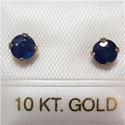 10K Yellow Gold Sapphire(0.56ct) Earrings, Suggested Retail Value $120