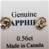Image 3 : 10K Yellow Gold Sapphire(0.56ct) Earrings, Suggested Retail Value $120