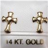 Image 1 : 14K Yellow Gold Earrings, Suggested Retail Value $120