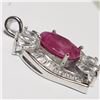 Image 2 : Silver Ruby Pendant (~weight 6.5g), Suggested Retail Value $250