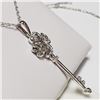 Image 2 : 10K White Gold Diamond(0.1ct) Necklace (~weight 1.8g), Insurance Value $1500