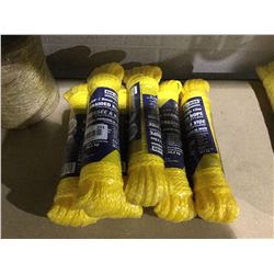 Ben-Mor 1/4" x 50' Braided Rope Polypropylene Lot of 6