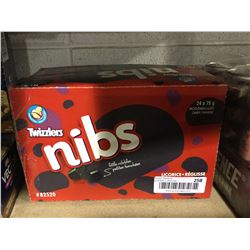 Case of Twizzlers Nibs Black Licorice (24 x 75g)